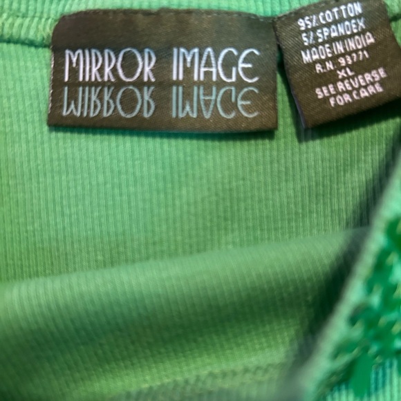 Green Sequin Trim Tank Top - Picture 3 of 6